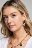 Crescent Moon w/Star Charms Earrings