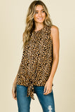 WILD & SOFT Animal Print Knotted Top