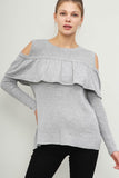UNDER THE CANOPY Ruffle Sweater