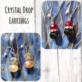 Multi-Faceted Crystal Drop Earrings